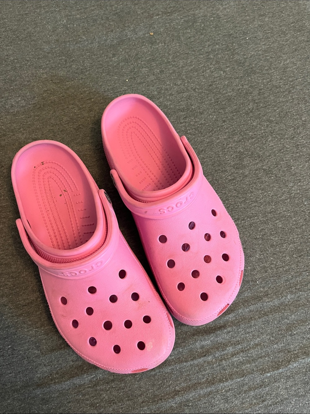 Pink crocs